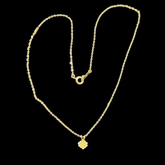 Accents by Hallmark Cards Dainty Pearl Heart Charm Gold Tone Choker Necklace - Picture 3 of 5